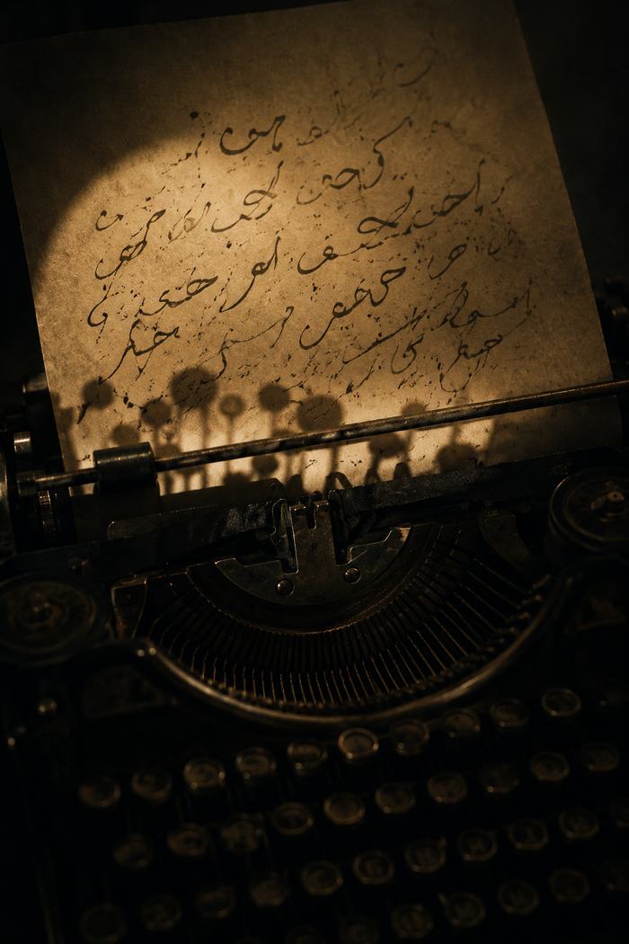 آلة كاتبة وخطاب